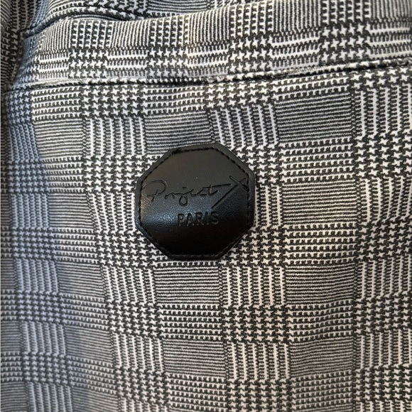 Men's Black and Gray Checkered Joggers - Picture 3 of 3